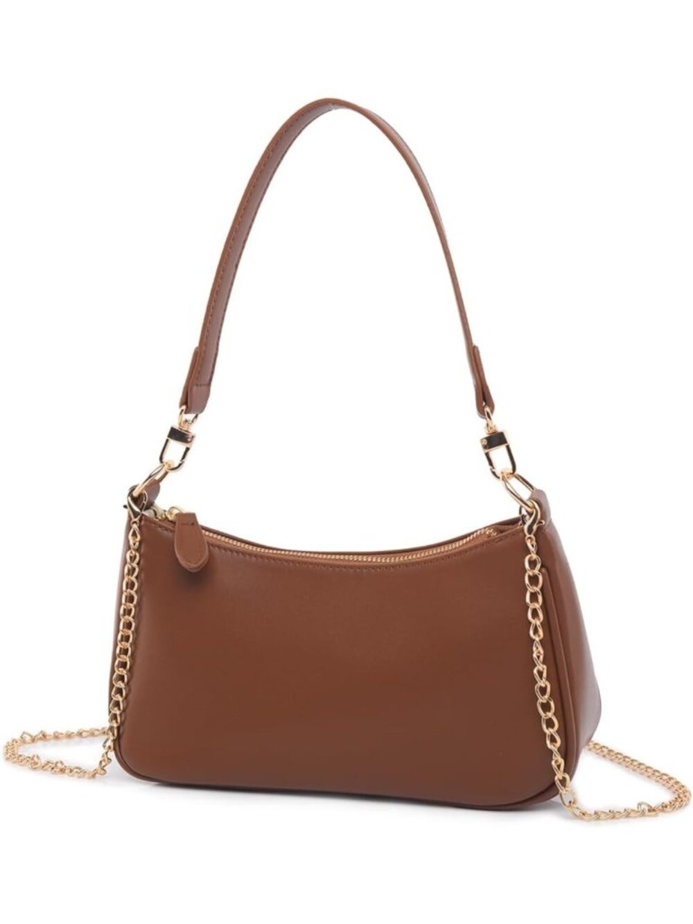 Stylish Women's Shoulder Bag with 2 Straps, Zipper Closure, Crossbody Tote